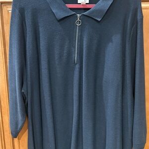Von Landen Navy Blue Women's Summer Sweater Size 28-30 NWOT
